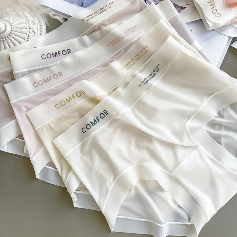 Women's Ice Silk Blend Invisible Lines No Show Hipster Panty (Pack of 4).