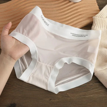 Women's Ice Silk Blend Invisible Lines No Show Hipster Panty (Pack of 4).