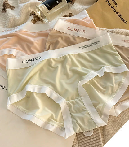 Women's Ice Silk Blend Invisible Lines No Show Hipster Panty (Pack of 4).