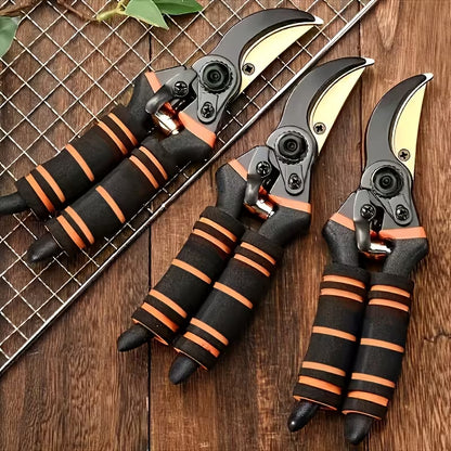 8 Inch Heavy Duty Garden Pruning Shears | Sharp Plant Cutter & Branch Trimming Scissor with Safety Lock