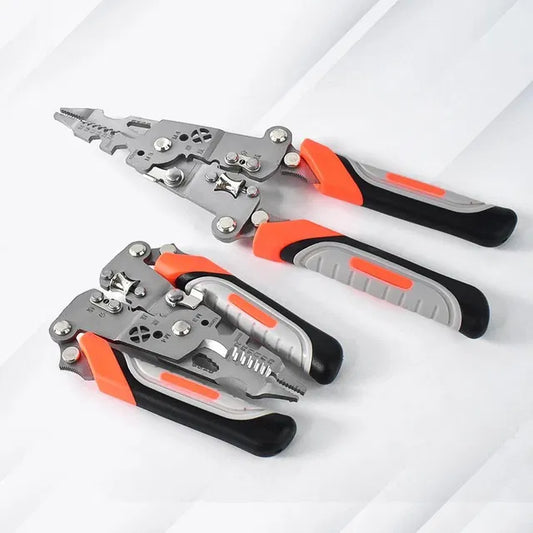 Heavy-Duty Foldable Multi-Function Wire Stripper & Crimping Pliers